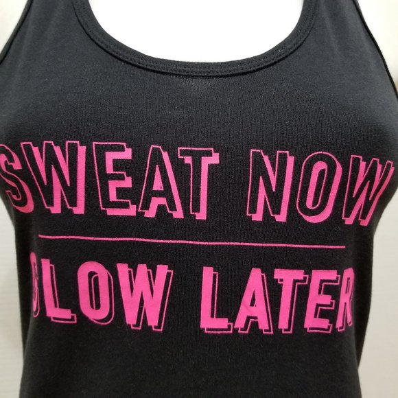 Nike top Small Sweat Now Glow Later graphic slogan tank workout athletic gym - Picture 6 of 11